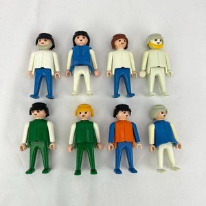 1974 Geobra Playmobil Vintage Lot Of 8 Mix Figures 2.75"